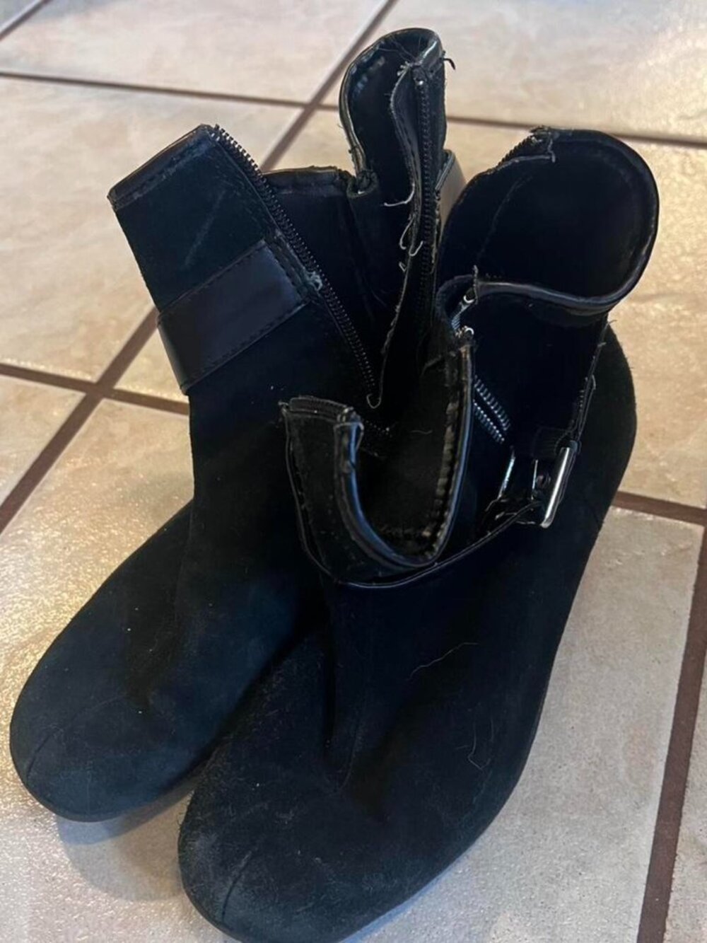 Black Ankle Buckle Boots